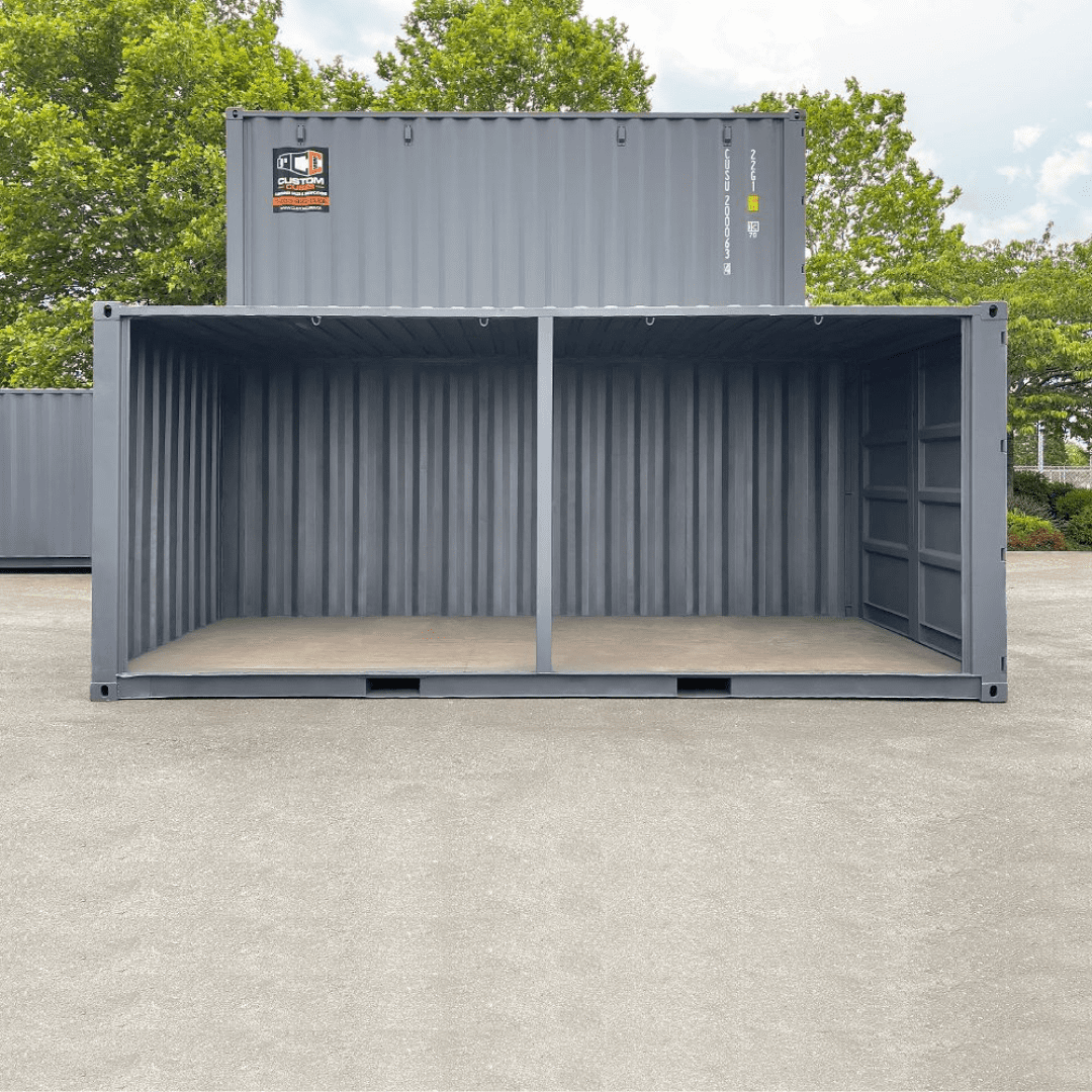 20’ Used “Open Face” Shipping Container - Custom Cubes