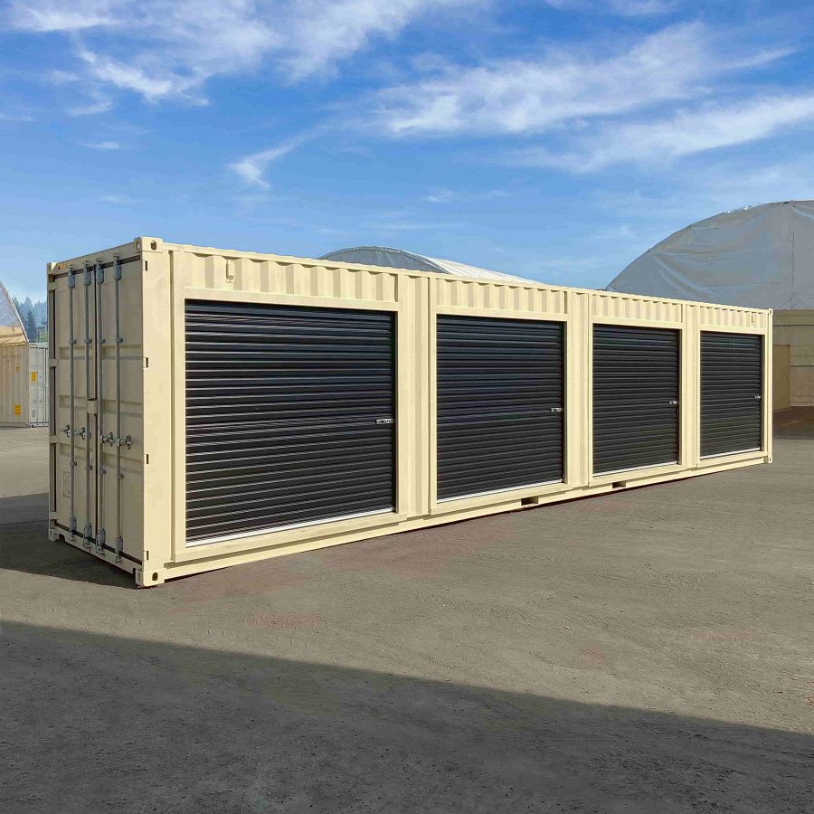 40’HC “CONTAINMENT CUBE” with 4 x Roll Up Doors - Custom Cubes