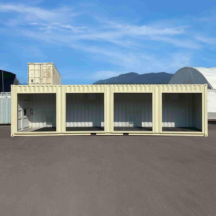 40’HC “CONTAINMENT CUBE” with 4 x Roll Up Doors - Custom Cubes