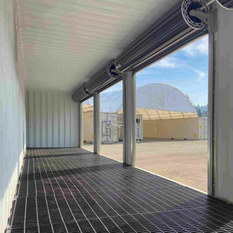 40’HC “CONTAINMENT CUBE” with 4 x Roll Up Doors