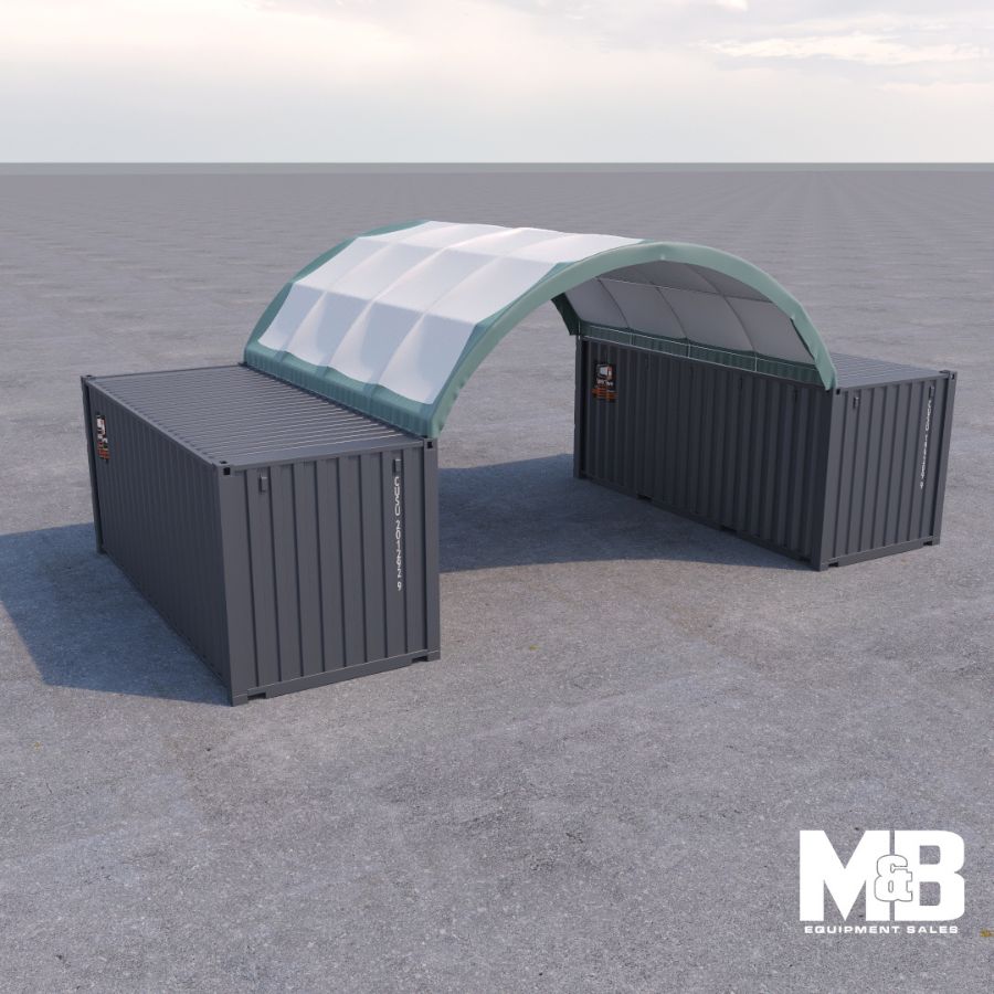 20’ x 20’ Fabric Container Shelter - Custom Cubes
