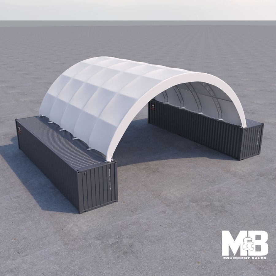 40’ x 40’ Fabric Container Shelter - Custom Cubes