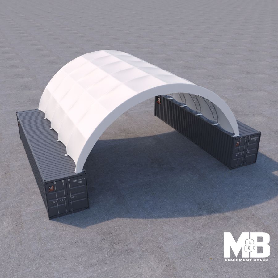 40’ x 40’ Fabric Container Shelter - Custom Cubes