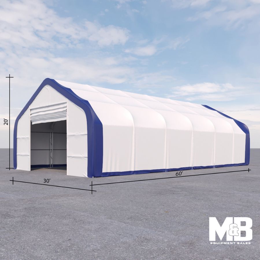 Dual Truss Storage Shelter (30′ x 60′ x 20′) - Custom Cubes