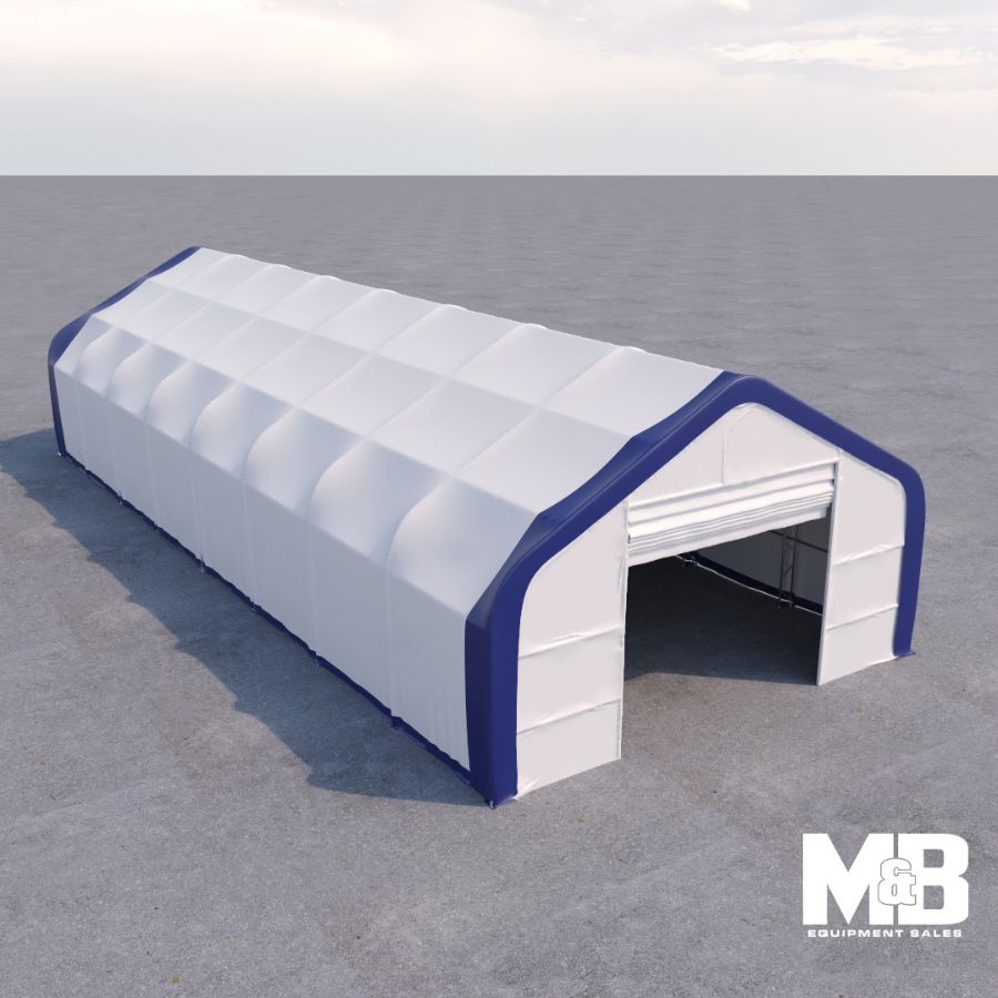 Dual Truss Storage Shelter (30′ x 80′ x 20′) - Custom Cubes