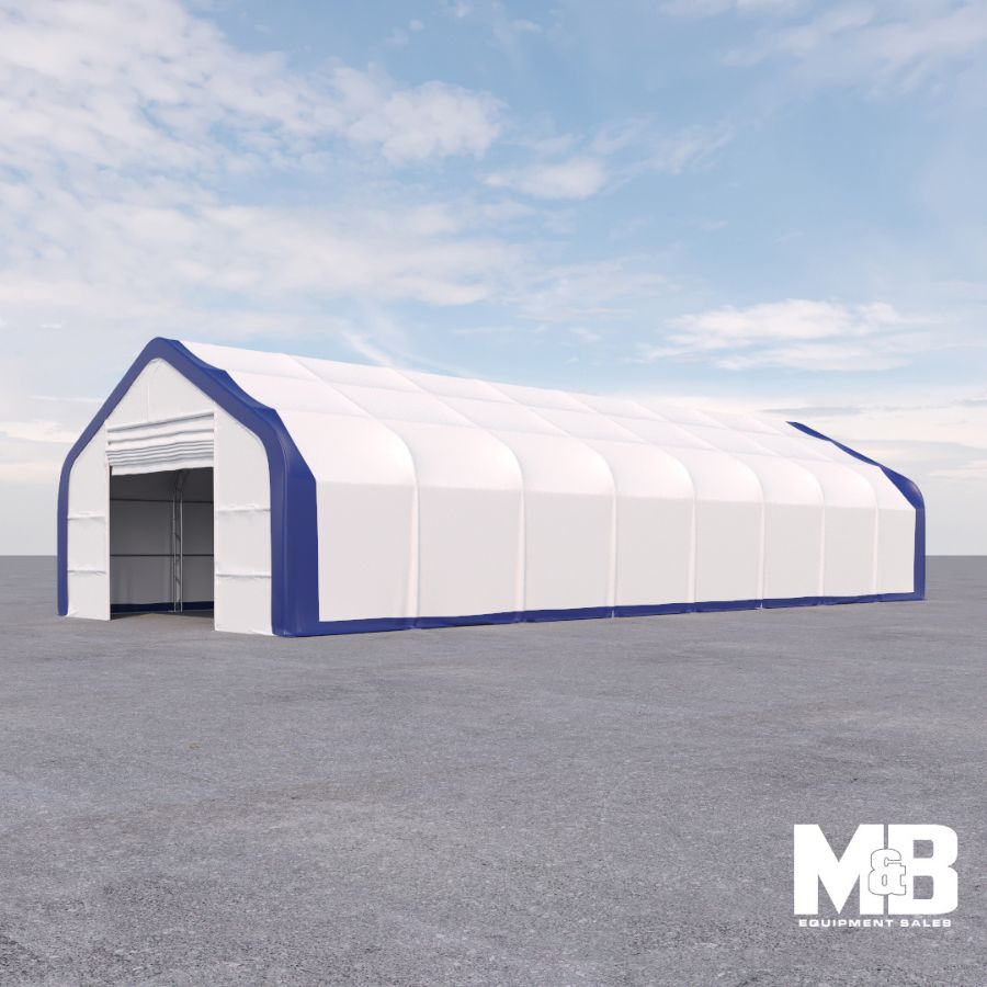 Dual Truss Storage Shelter (30′ x 80′ x 20′) - Custom Cubes