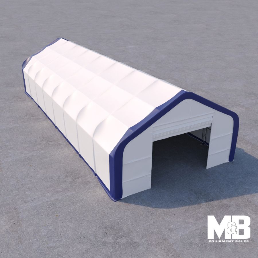 Dual Truss Storage Shelter (30′ x 80′ x 20′) - Custom Cubes