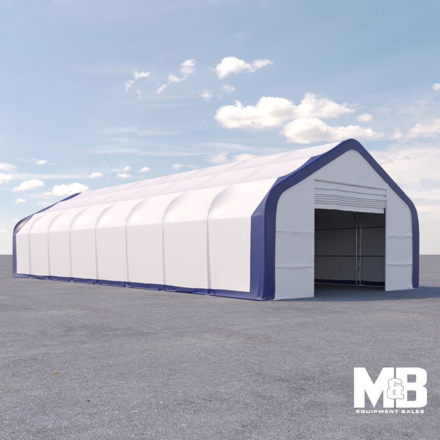 Dual Truss Storage Shelter (30′ x 80′ x 20′) - Custom Cubes
