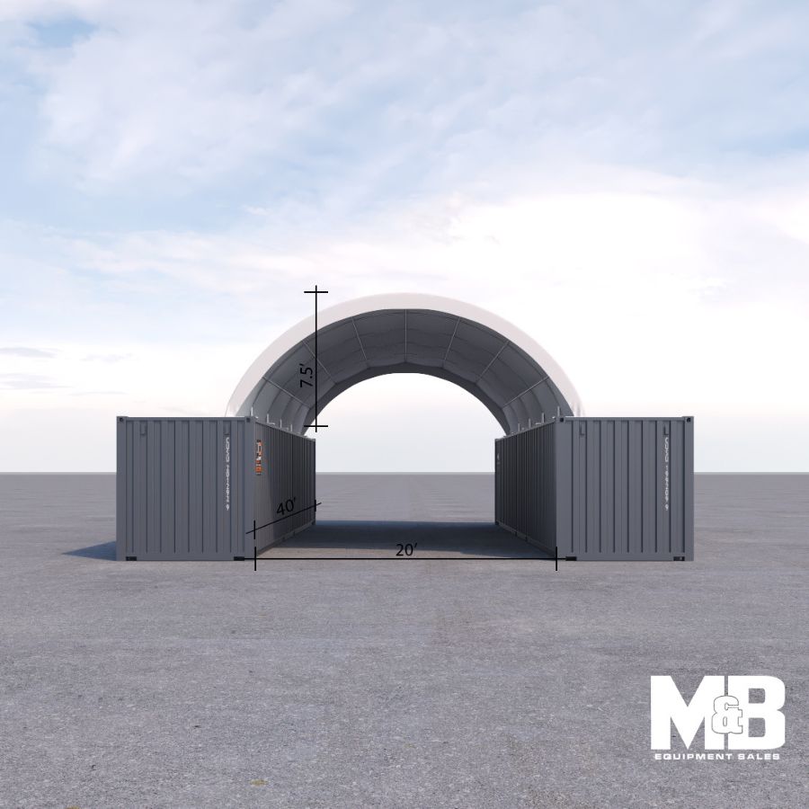 20′ x 40′ Fabric Container Shelter - Custom Cubes