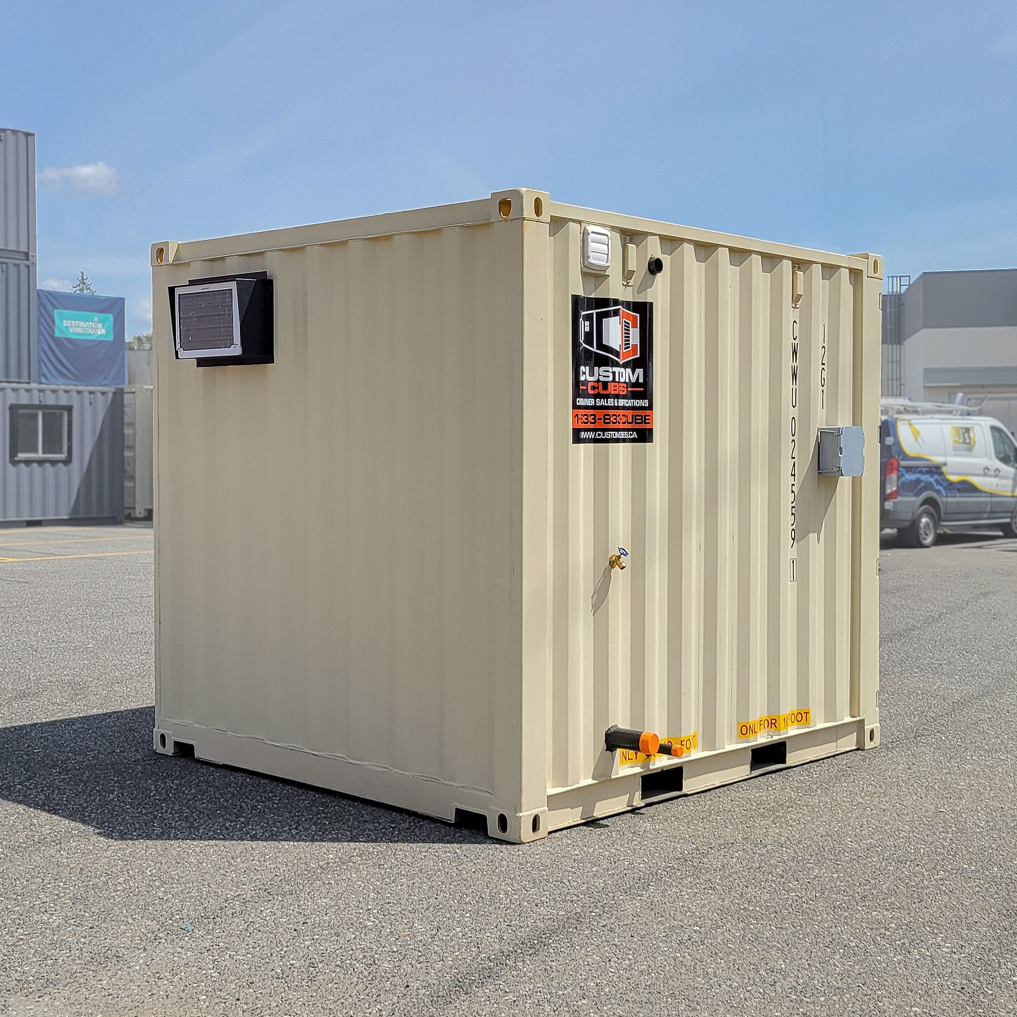 10’ Accessible Single Stall Washroom – Service Connected - Custom Cubes