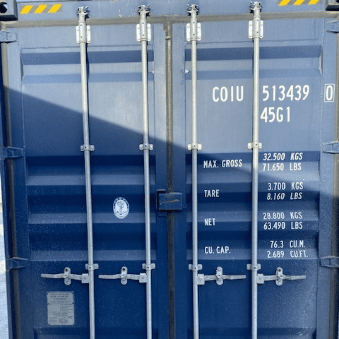 40’HC Multi trip Shipping Container – Blue - Custom Cubes