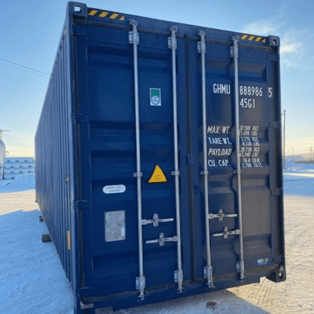 40’HC Multi trip Shipping Container – Blue - Custom Cubes