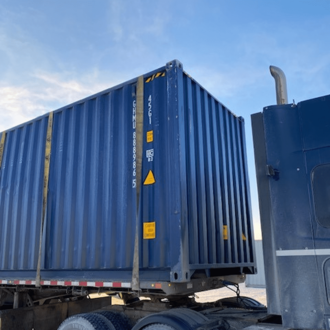 40’HC Multi trip Shipping Container – Blue - Custom Cubes