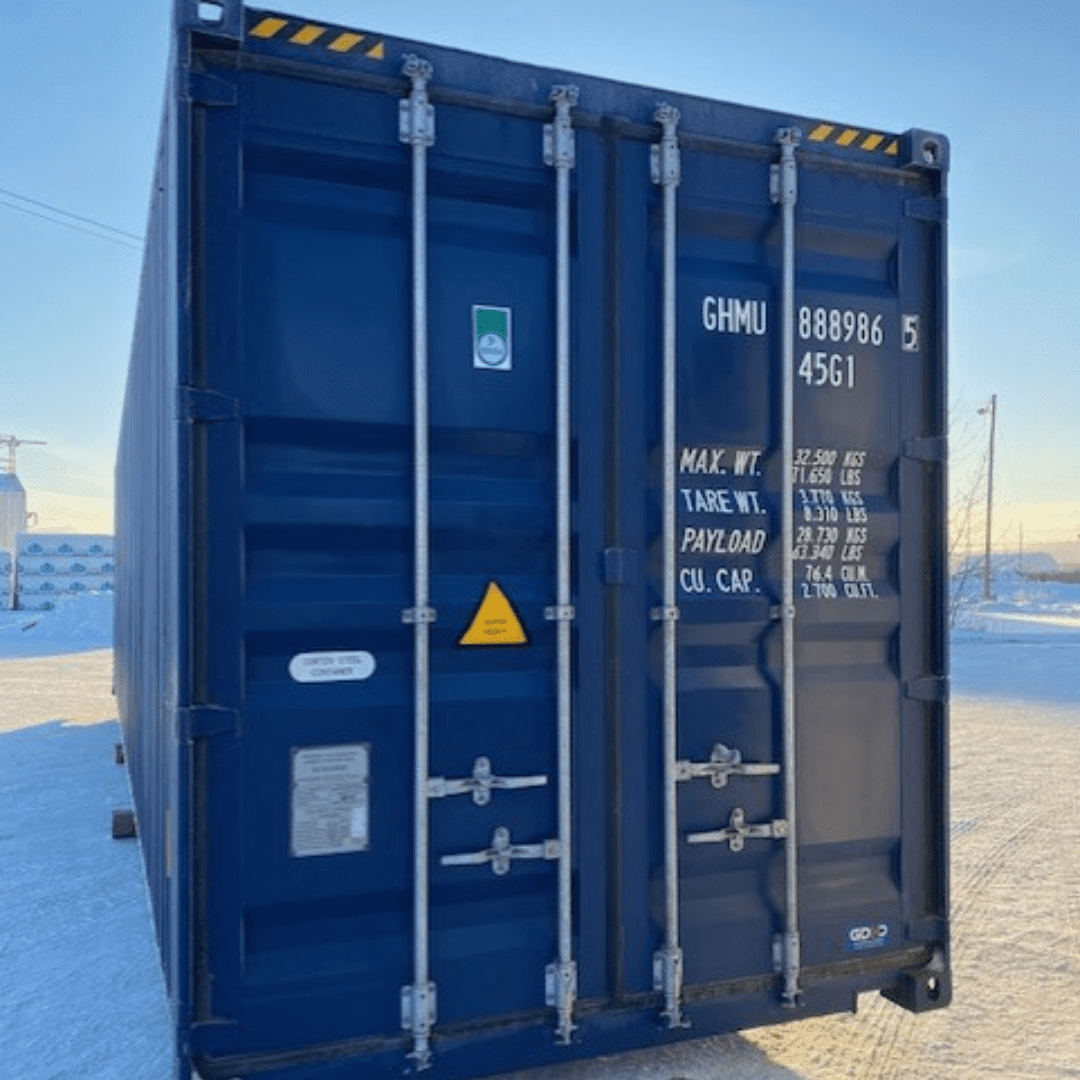 40’HC Multi trip Shipping Container – Blue - Custom Cubes