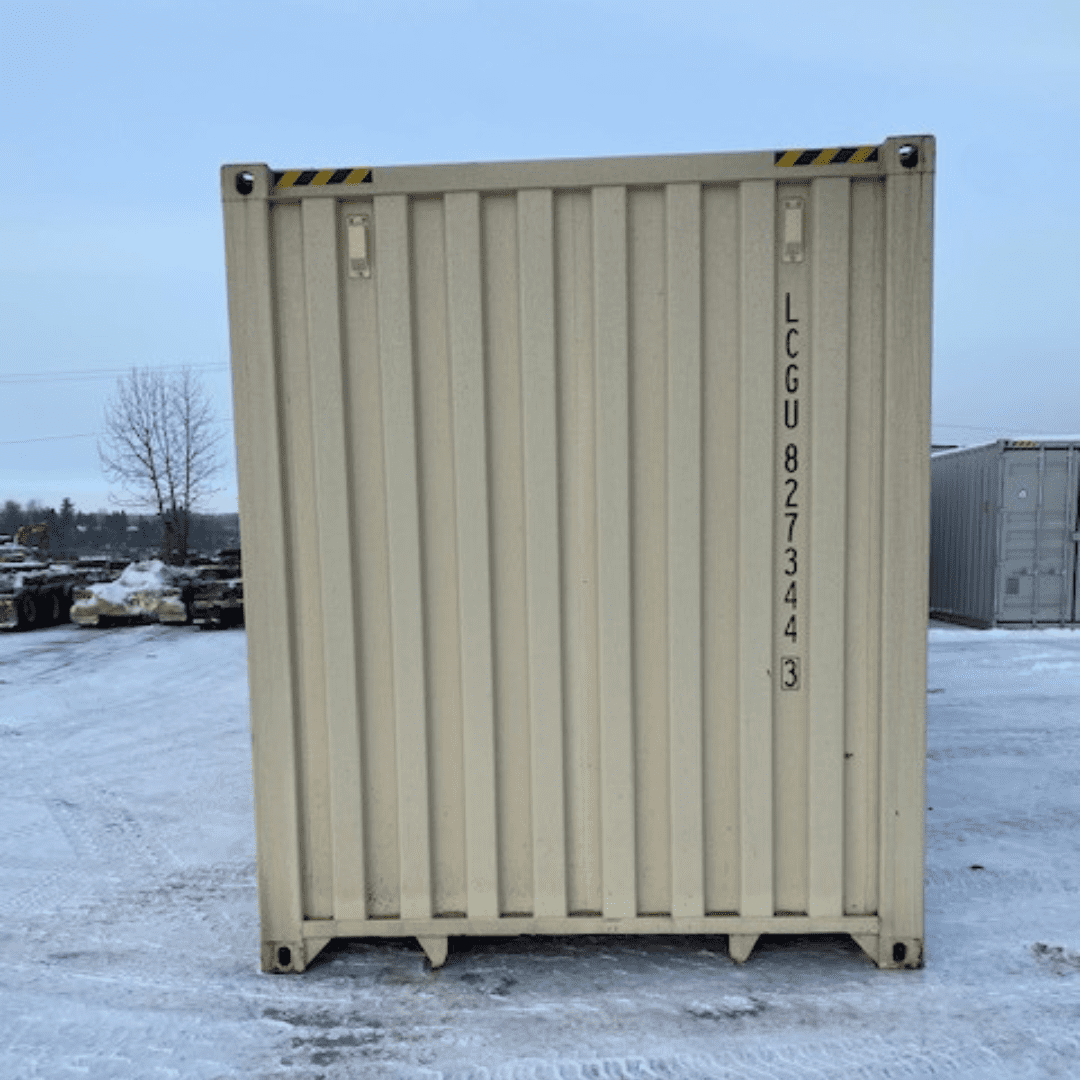 40’HC New (1-trip) Shipping Container – Beige - Custom Cubes