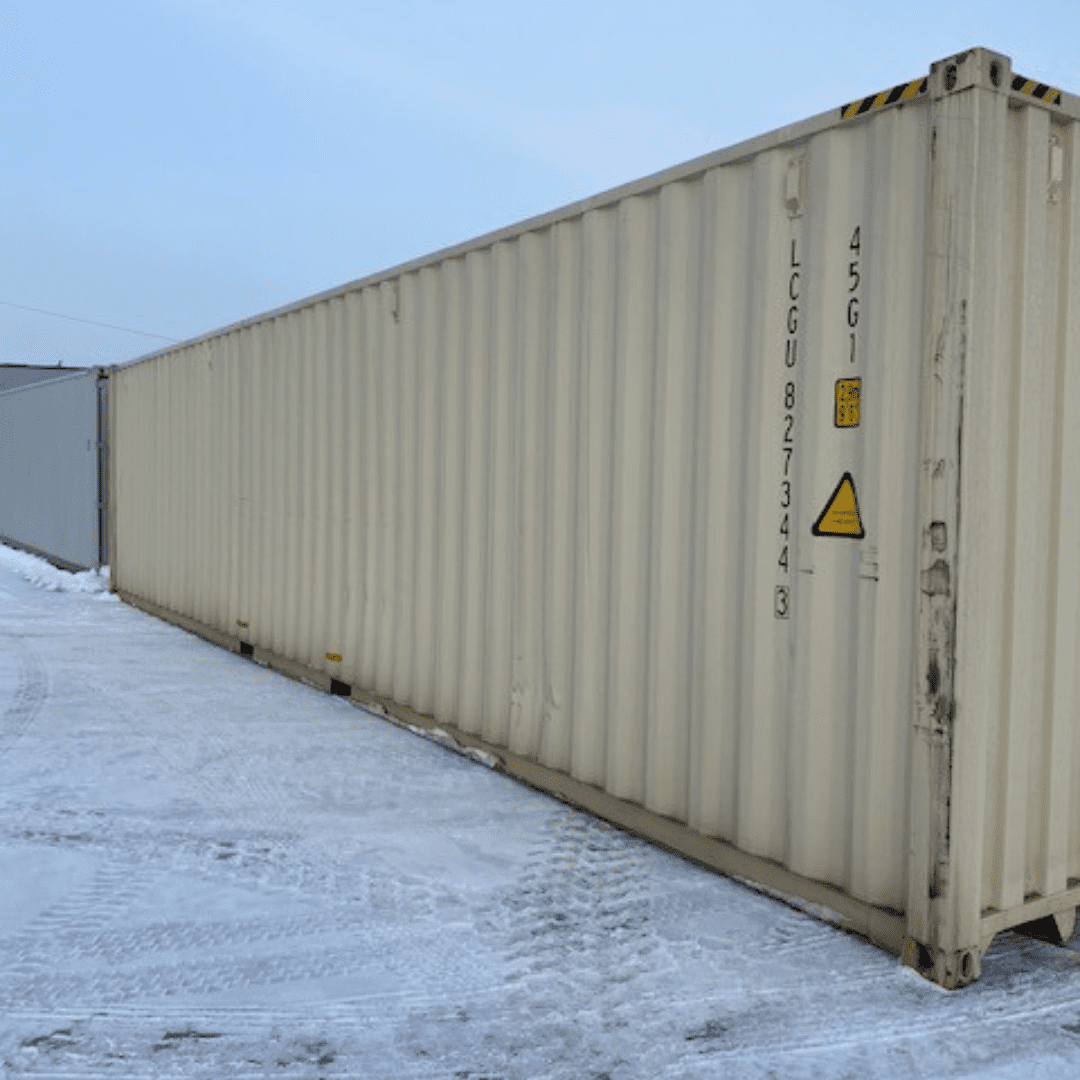 40’HC New (1-trip) Shipping Container – Beige - Custom Cubes