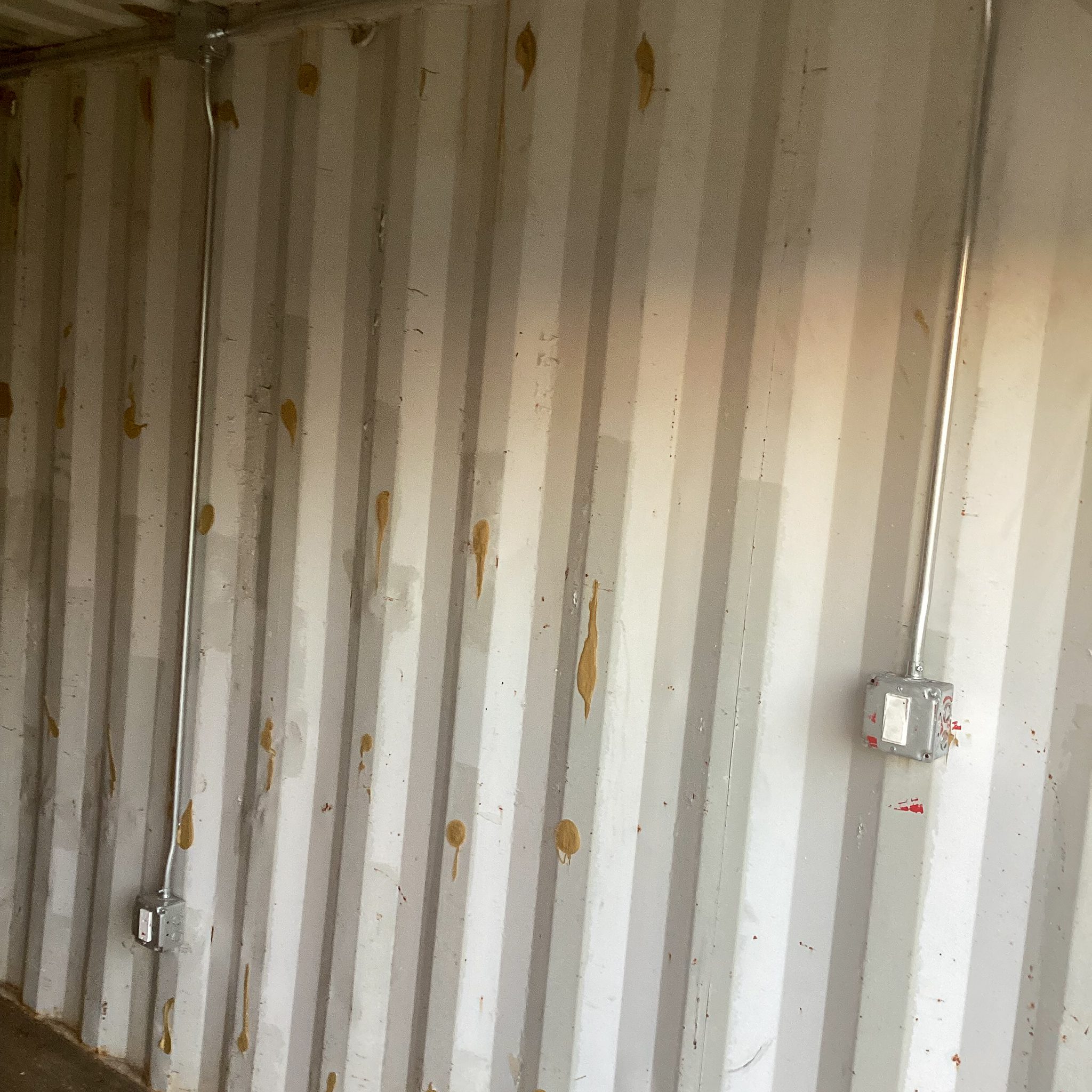 15’ Custom Modified Container – Roll-Up Door, Electrical, & Painted Finish - Custom Cubes