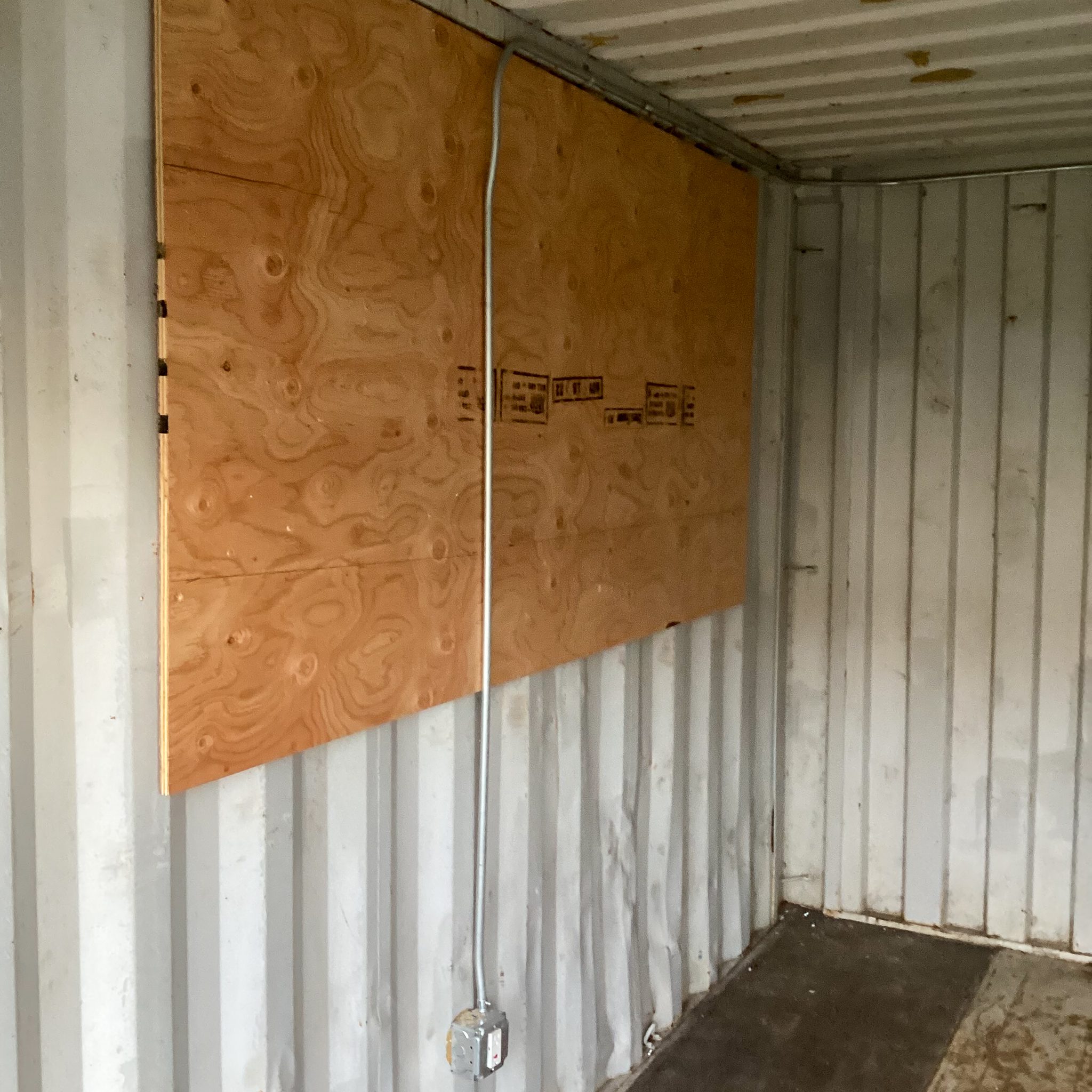 15’ Custom Modified Container – Roll-Up Door, Electrical, & Painted Finish - Custom Cubes