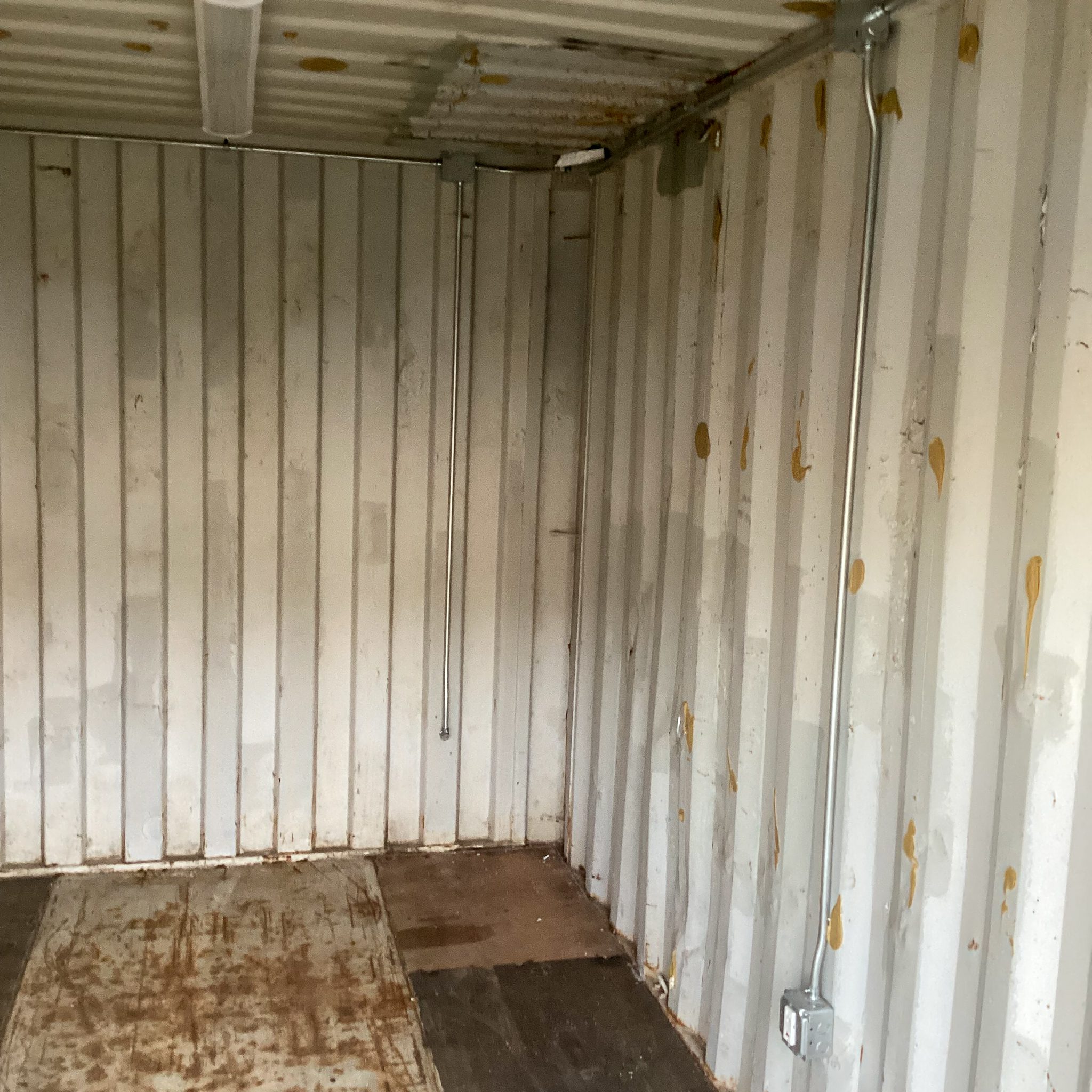 15’ Custom Modified Container – Roll-Up Door, Electrical, & Painted Finish - Custom Cubes