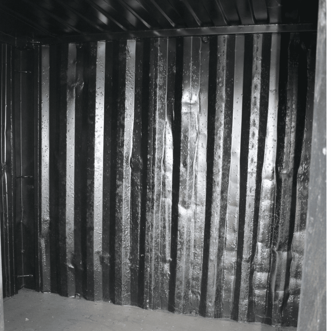 10′ Used Cutdown with Man Door – Black - Custom Cubes