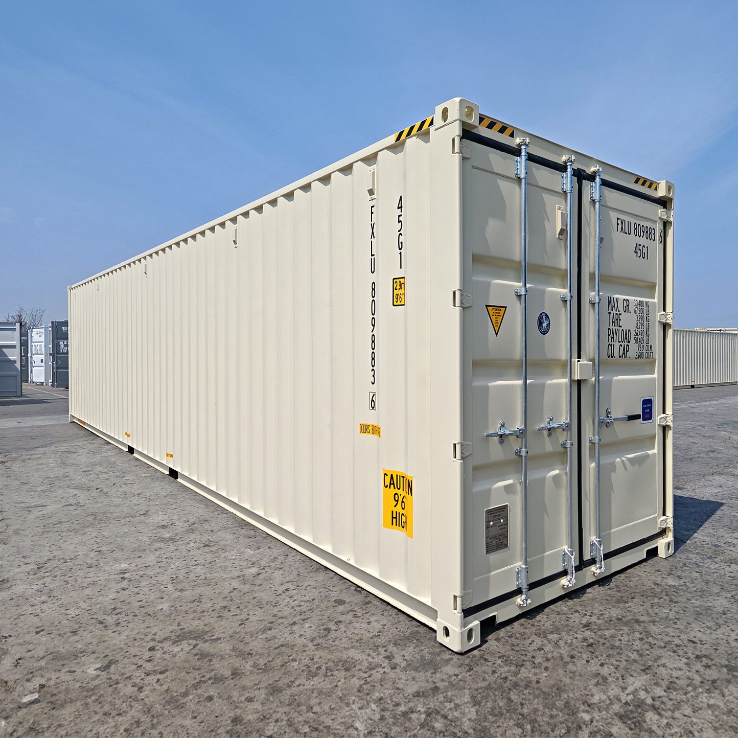 40’HC’ New (1-trip) Double Door - Custom Cubes
