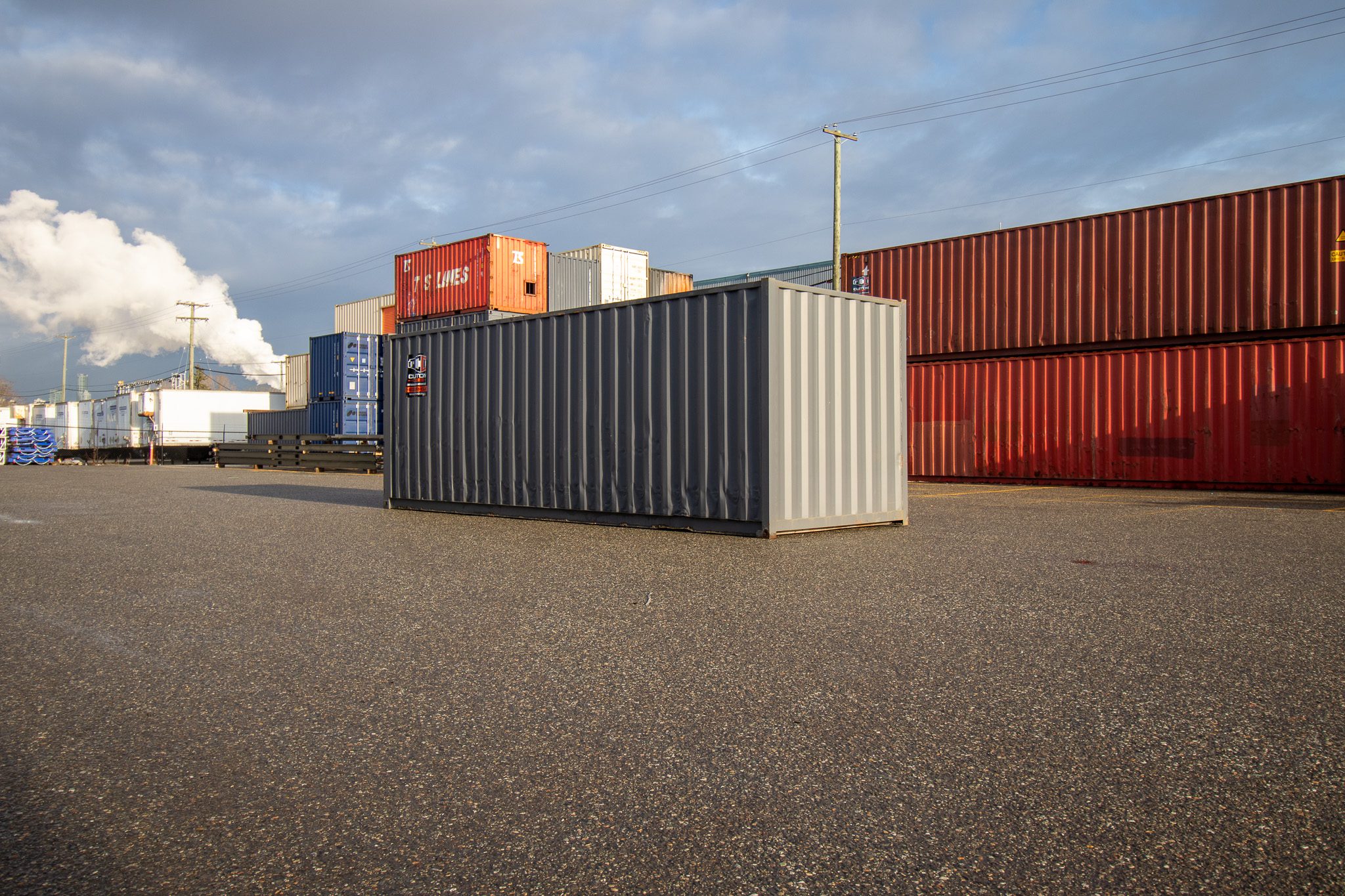 25′ Used Container – Painted Grey - Custom Cubes