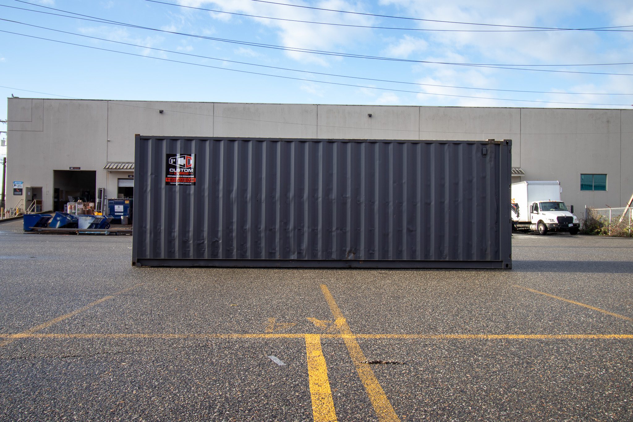 25′ Used Container – Painted Grey - Custom Cubes