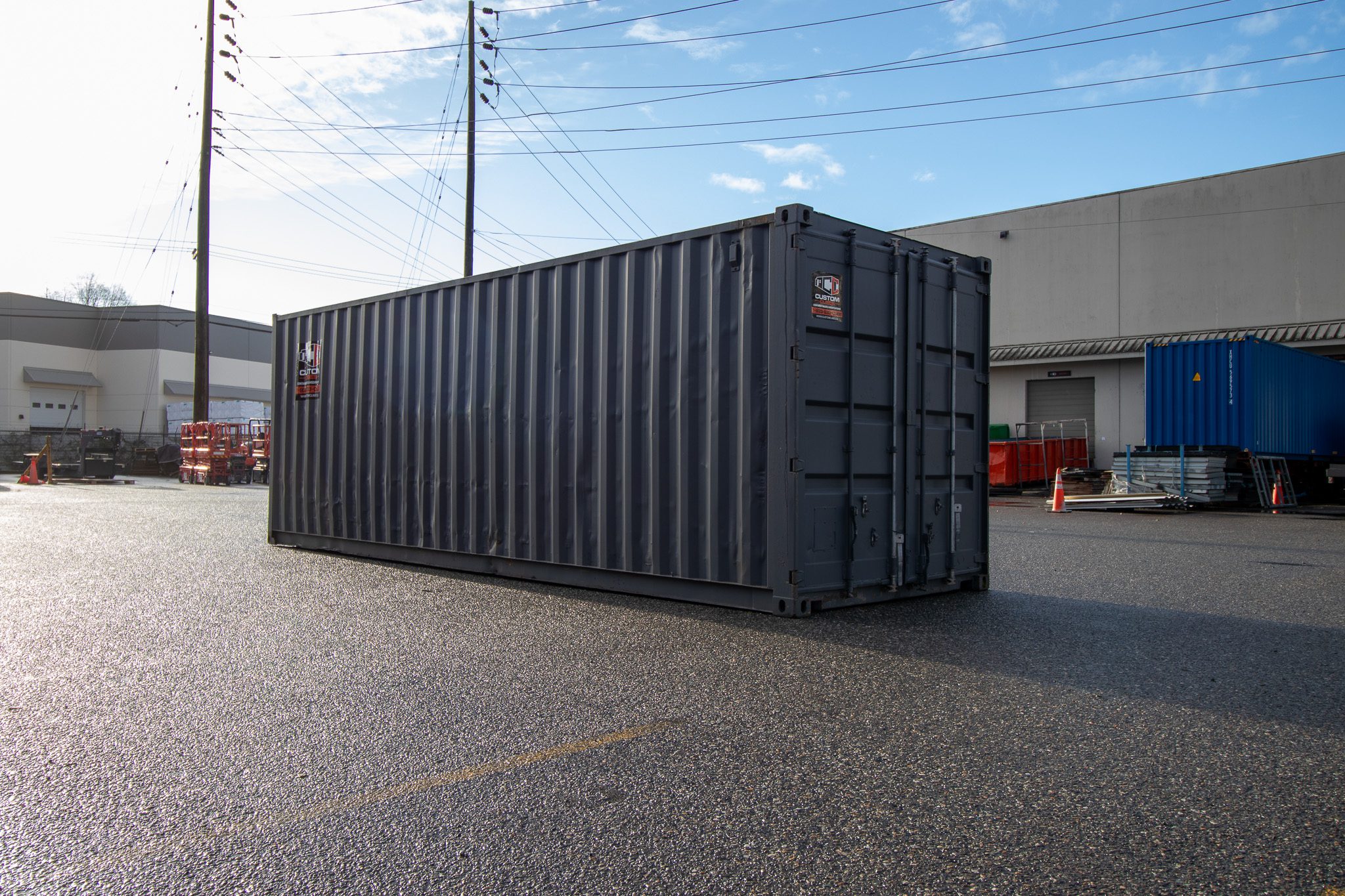 25′ Used Container – Painted Grey - Custom Cubes